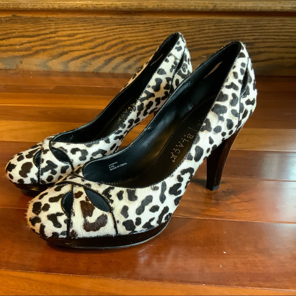 WHBM Animal Print 3” Heels | Size 8.5 | GUC